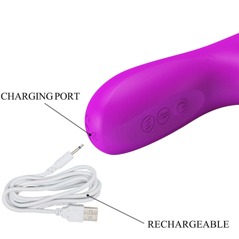 PRETTY LOVE - VIBRATEUR REESE AVEC ROTATION VIOLETTE