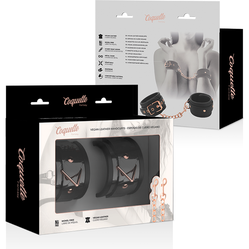 COQUETTE CHIC DESIRE - ESPOSAS PREMIUM EDICIÓN NEGRA CON FORRO DE NEOPRENO