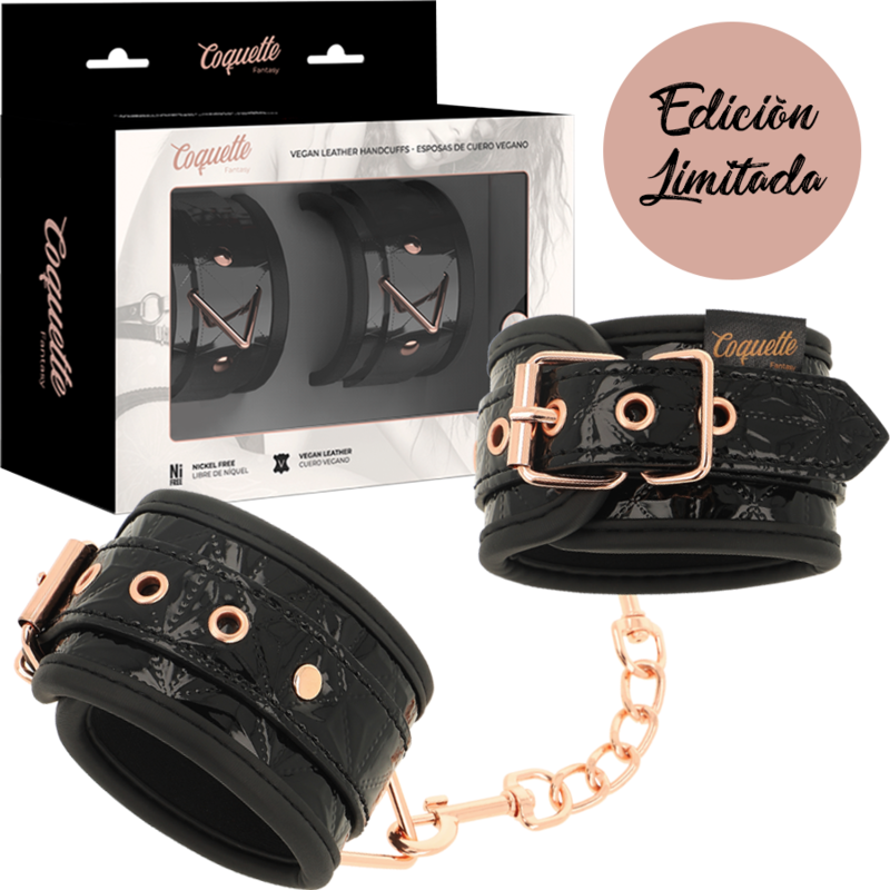 COQUETTE CHIC DESIRE - ESPOSAS PREMIUM EDICIÓN NEGRA CON FORRO DE NEOPRENO