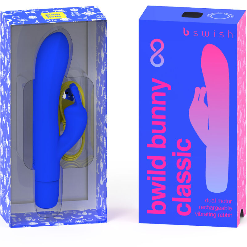 B SWISH - BWILD BUNNY INFINITE CLASSIQUE VIBRATEUR RECHARGEABLE BLEU SILICONE
