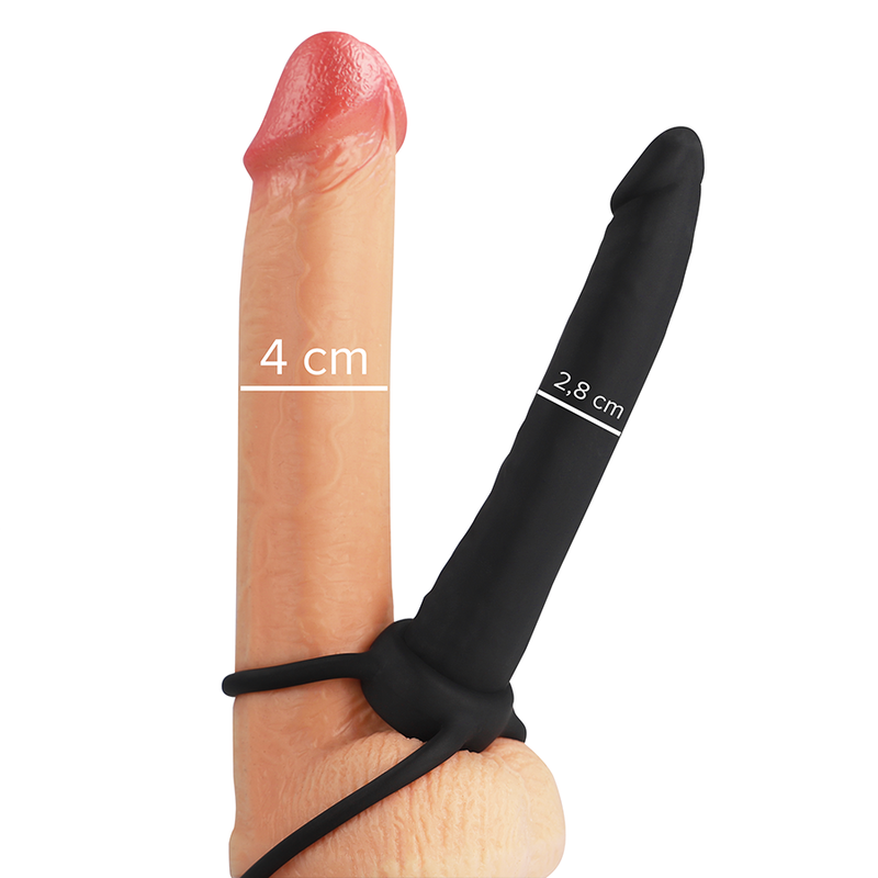 MITOLOGÍA - COBI ONYX DILDO ANAL CON ANILLO PARA PENE Y TESTÍCULOS 13 CM SILICONA