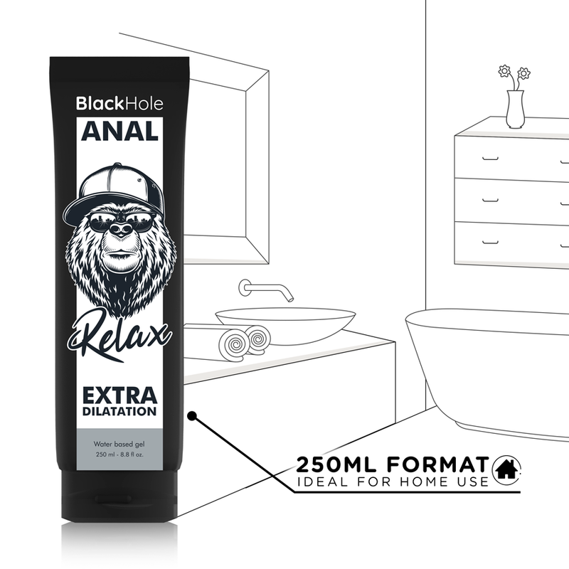 AGUJERO NEGRO - GEL DE DILATACIÓN ANAL A BASE DE AGUA 250 ML