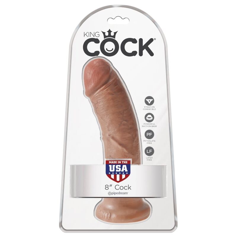 KING COCK - PENE REALISTA 19,5 CM CARAMELO