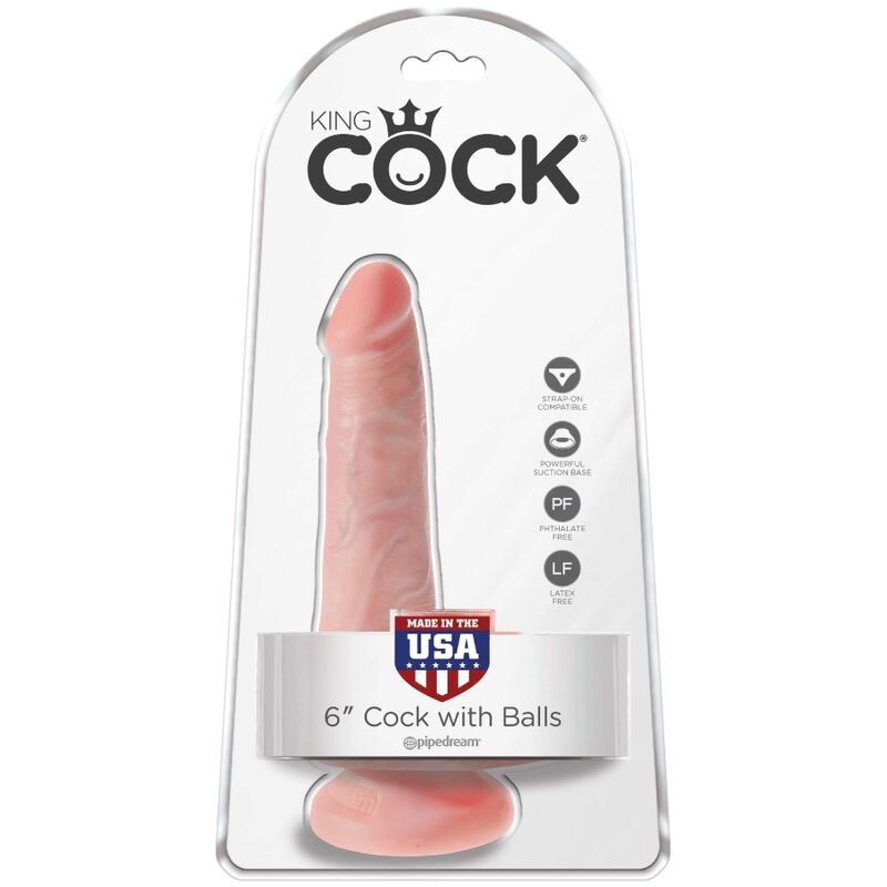 KING COCK - PENE REALISTA CON BOLAS 13,5 CM LIGERO