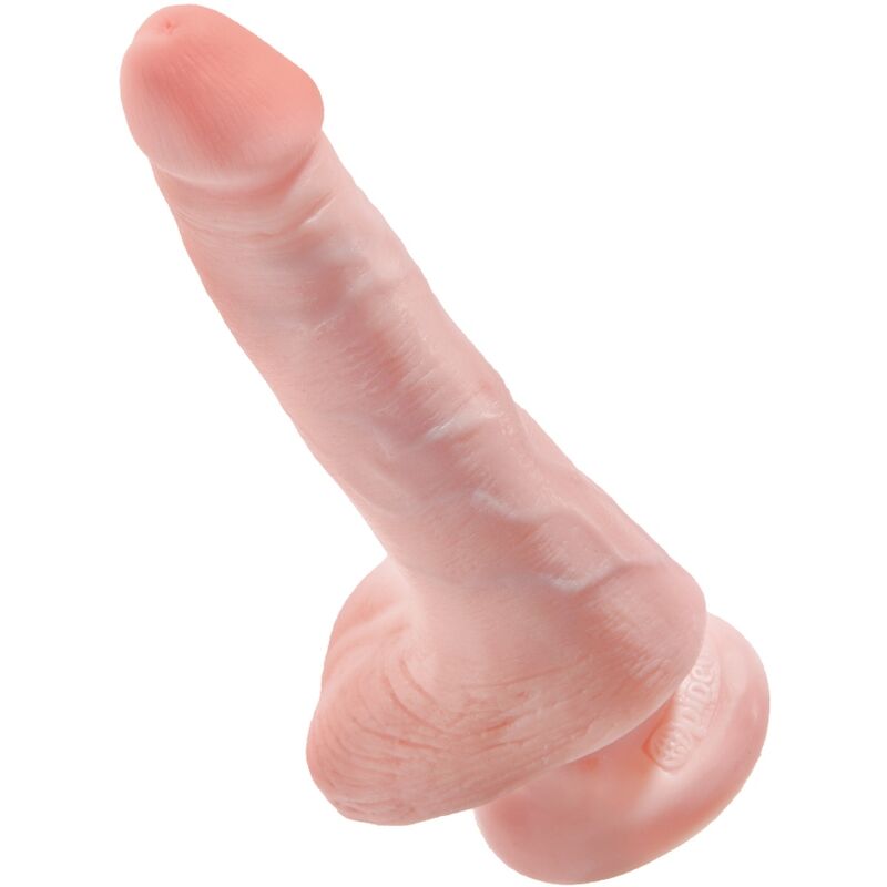 KING COCK - PENE REALISTA CON BOLAS 13,5 CM LIGERO