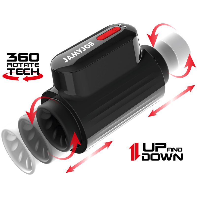 JAMYJOB - MASTURBATEUR VORTEX THRUSTING ET TECHNOLOGIE DE ROTATION À 360° MODE TURBO