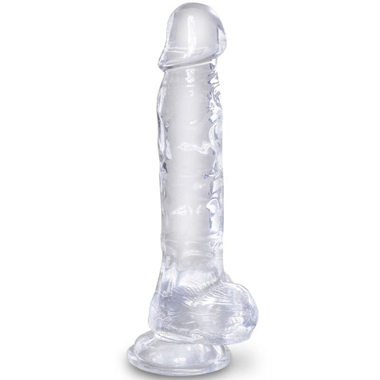 KING COCK - PENE REALISTA CON BOLAS 16,5 CM TRANSPARENTE