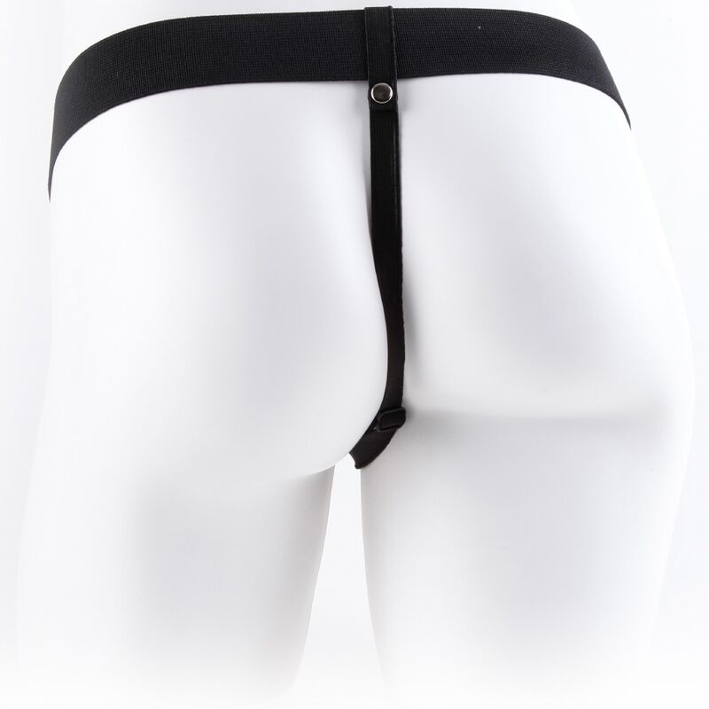 SERIE FETISH FANTASY - ARNÉS AJUSTABLE CONTROL REMOTO PENE REALISTA CON TESTICULOS 17.8 CM