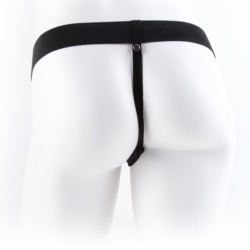 SERIE FETISH FANTASY - ARNÉS AJUSTABLE CONTROL REMOTO PENE REALISTA CON TESTICULOS 23 CM