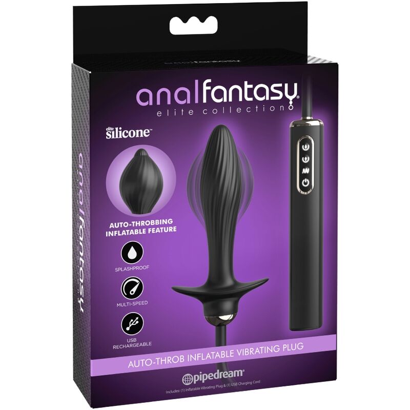 COLECCIÓN ANAL FANTASY ELITE - TAPÓN INFLABLE Y VIBRADOR AUTO-PULSO