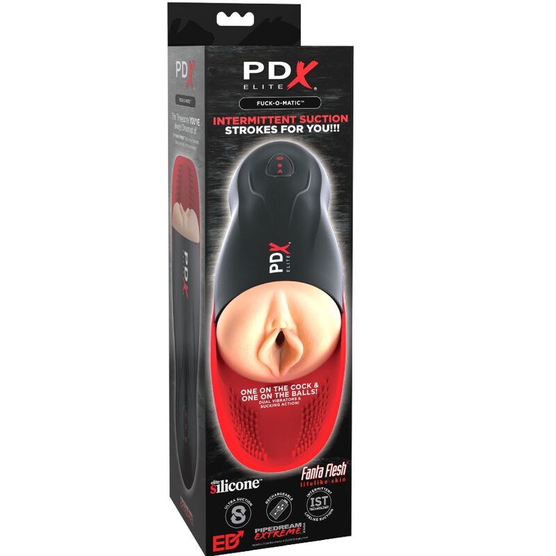 PDX ELITE - STROKER FUCK-O-MATIC VAGINA DOBLE VIBRACIÓN PENE Y TESTICULOS
