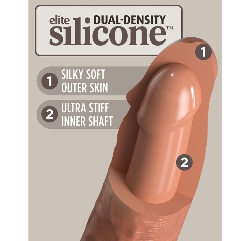 KING COCK - ARNÉS AJUSTABLE ELITE CÓMODO CON DILDO 17,8 CM