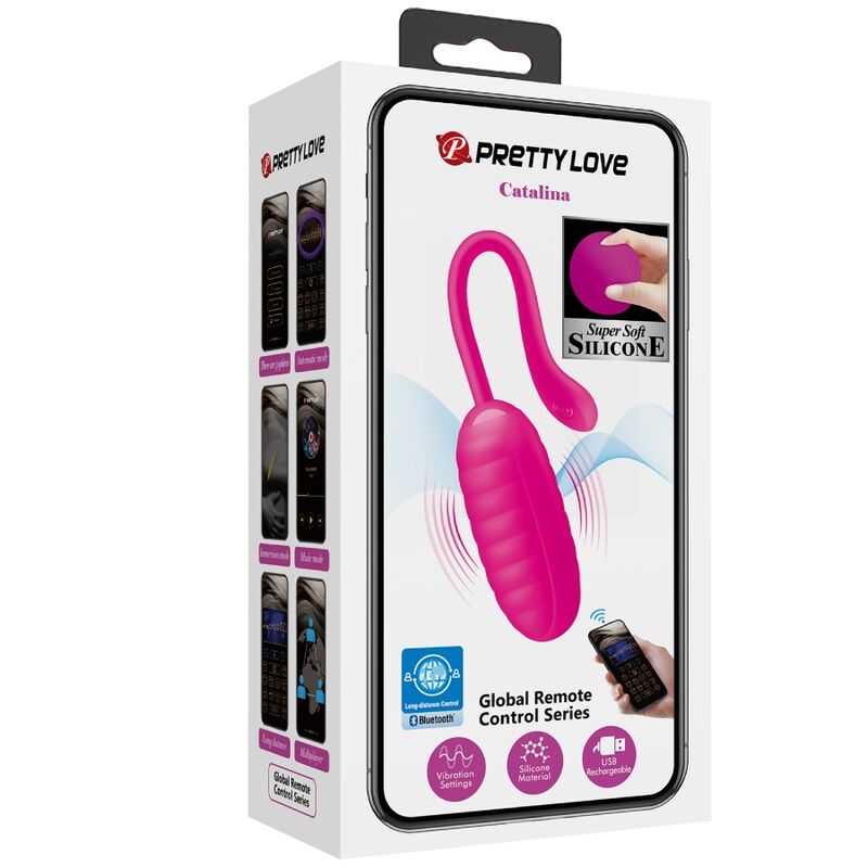 PRETTY LOVE - HUEVO VIBRADOR RECARGABLE ROSA CATALINA