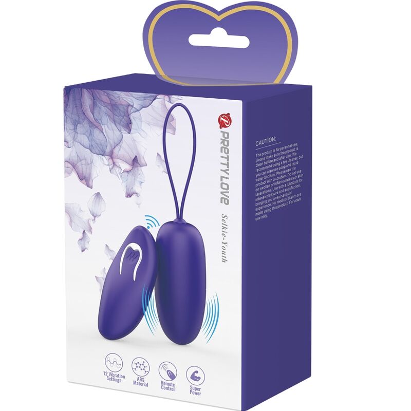PRETTY LOVE - SELKIE YOUTH MINI HUEVO VIBRADOR VIOLETA CONTROL REMOTO