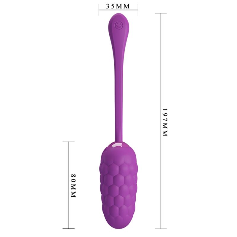 PRETTY LOVE - HUEVO VIBRADOR CON TEXTURA MARINA RECARGABLE MORADA
