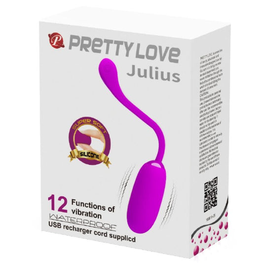 PRETTY LOVE - HUEVO VIBRADOR RECARGABLE Y RESISTENTE AL AGUA JULIUS MORADO