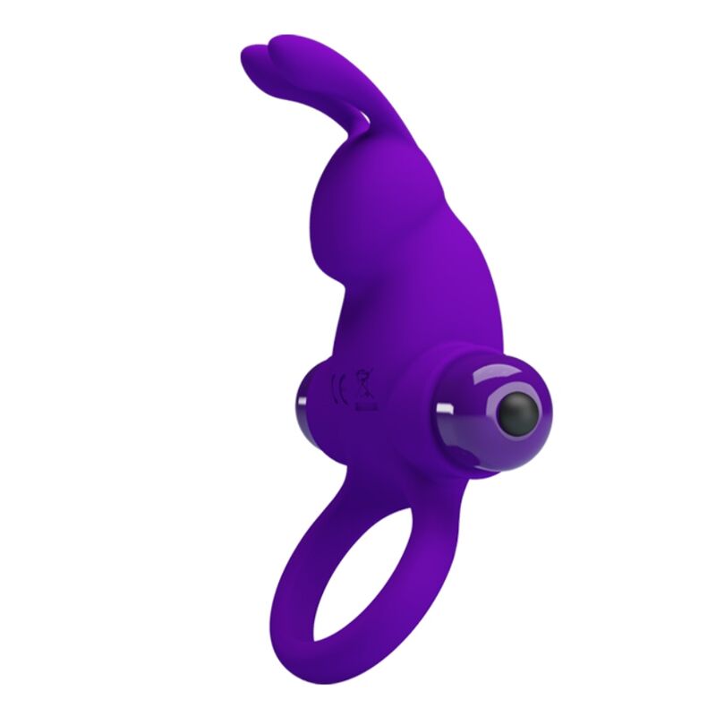 PRETTY LOVE - ANILLO VIBRADOR CONEJO PARA PENE MORADO