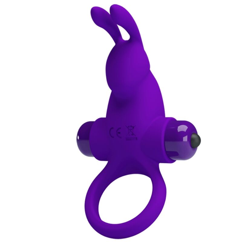 PRETTY LOVE - ANILLO VIBRADOR CONEJO PARA PENE MORADO