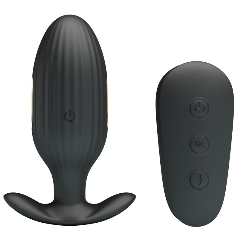 PRETTY LOVE - VIBRADOR ANAL RECARGABLE KELLY PLUG NEGRO