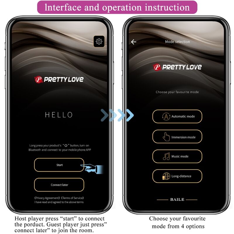 PRETTY LOVE - PLUG ANAL JEFFERSON CONTROLADO POR APLICACIÓN NEGRO