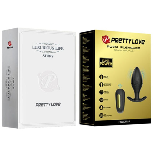 PRETTY LOVE - VIBRADOR ANAL REGINA RECARGABLE NEGRO
