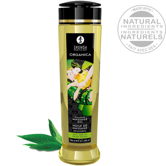 SHUNGA - ACEITE DE MASAJE ORGÁNICO DE TÉ VERDE 240 ML