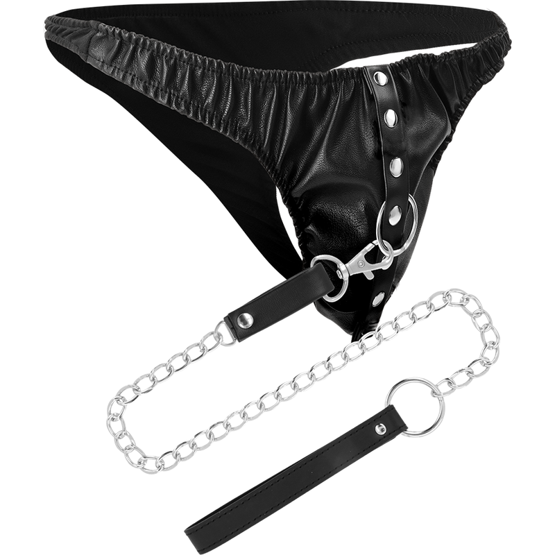 DARKNESS - TANGA DE SUMISIÓN CON CADENA METÁLICA