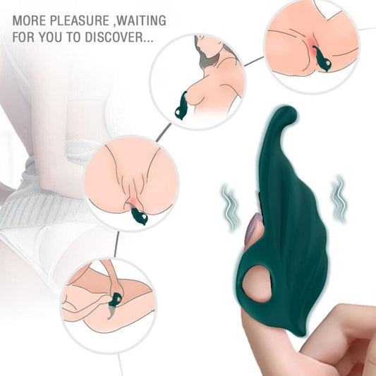 ARMONY - ESTIMULADOR DE DEDO Y VIBRADOR VERDE