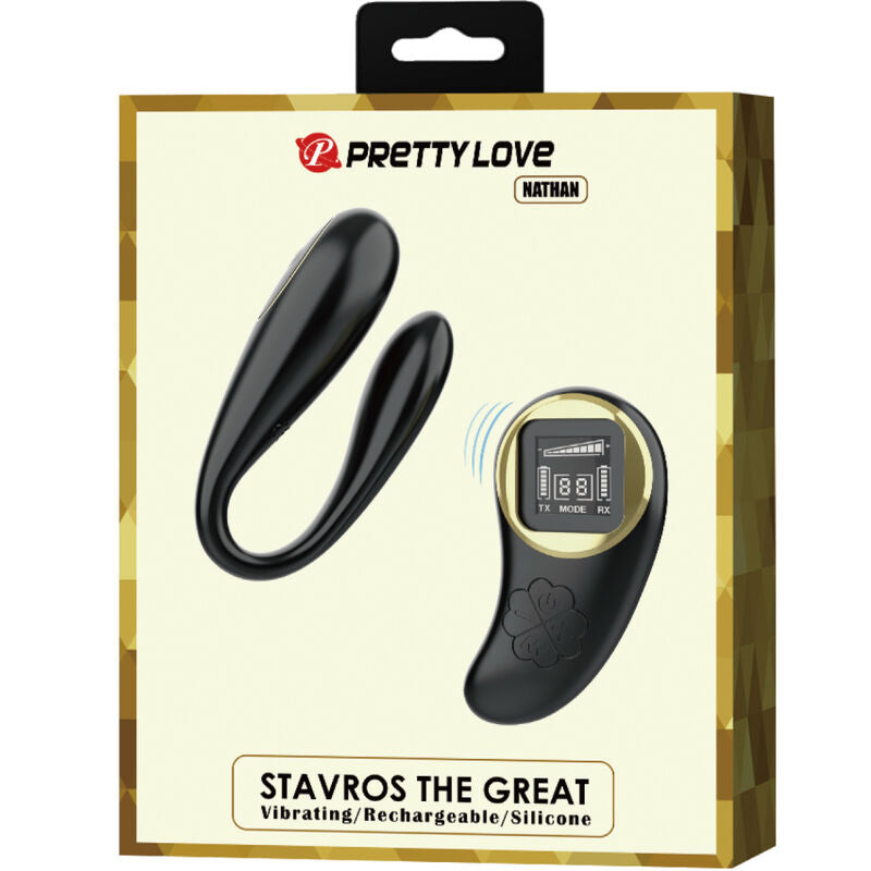 PRETTY LOVE - VIBRADOR DE DOBLE PLACER NATHAN CONTROL REMOTO