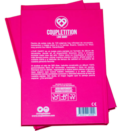 COUPLETITION - ÁLBUM DE DIARIO DE AMOR CON RECUERDOS Y DESEOS PARA UNA PAREJA