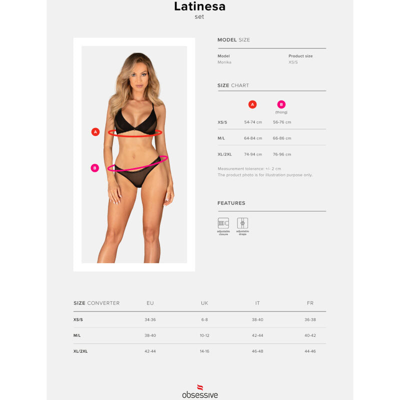 OBSESSIVE - ENSEMBLE LATINESA DEUX PIÈCES XS/S