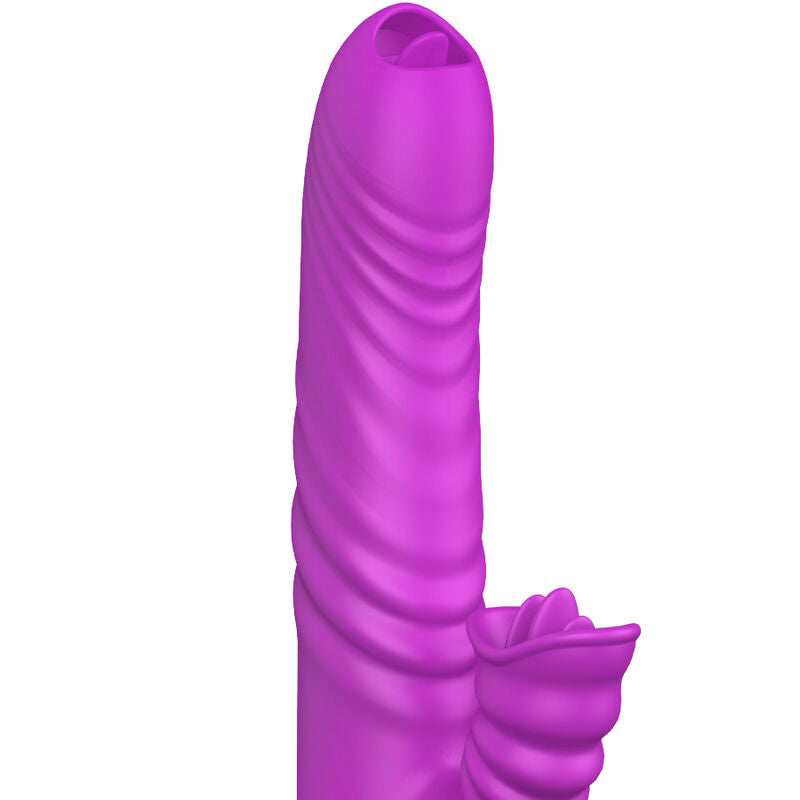 ARMONY - ANGELIA VIBRADOR MULTIFUNCIÓN DOBLE LENGUA VIOLETA EFECTO CALOR