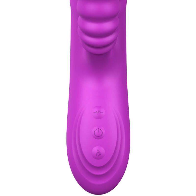 ARMONY - ANGELIA VIBRADOR MULTIFUNCIÓN DOBLE LENGUA VIOLETA EFECTO CALOR