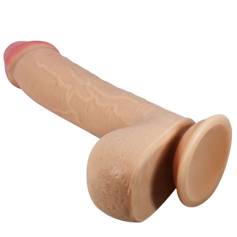 PRETTY LOVE - SERIE PIEL DESLIZANTE DILDO REALISTA CON VENTOSA PIEL DESLIZANTE COLOR CARNE 23,4 CM
