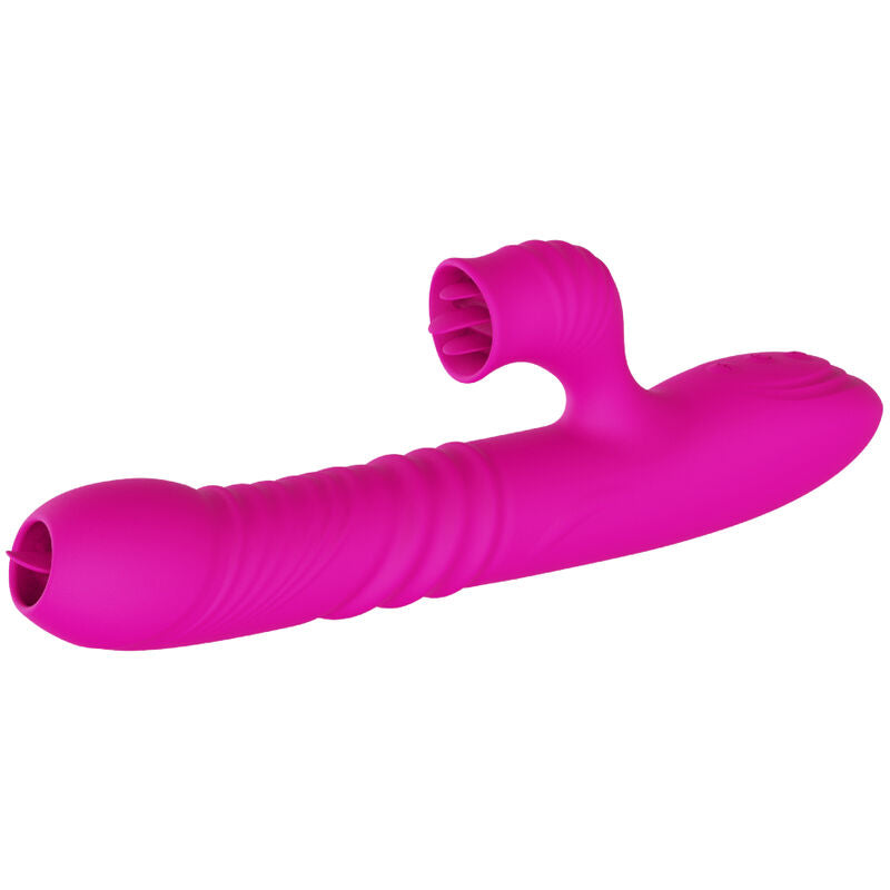 ARMONY - FANNY VIBRADOR DOBLE LENGUA MULTIFUNCIÓN FUCSIA EFECTO CALOR