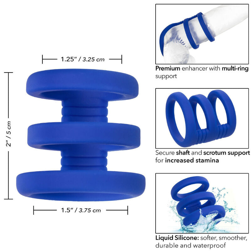 CALEXOTICS - ADMIRAL TRIPLE COCK CAGE AZUL