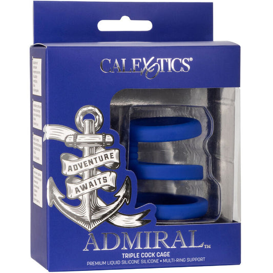 CALEXOTICS - ADMIRAL TRIPLE COCK CAGE AZUL