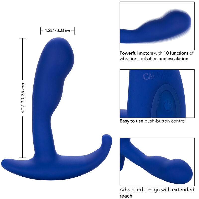 CALEXOTICS - ESTIMULADOR ANAL Y VIBRADOR CURVO ADMIRAL AZUL