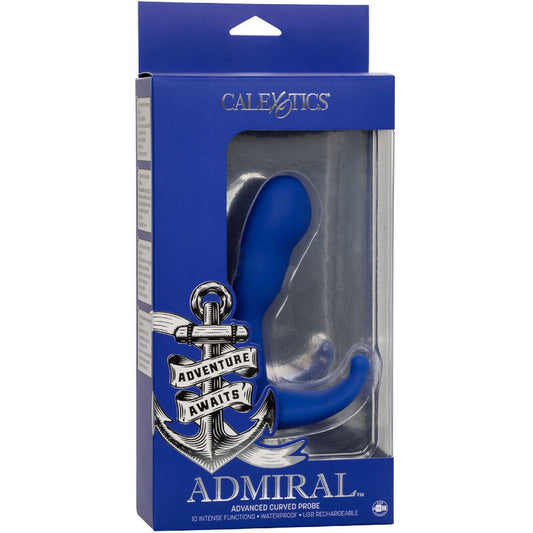 CALEXOTICS - ESTIMULADOR ANAL Y VIBRADOR CURVO ADMIRAL AZUL