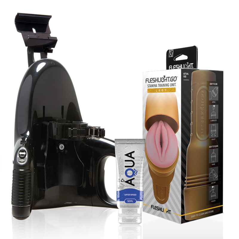 FLESHLIGHT - STAMINA GO TRAINING UNIT LADY + LANZAMIENTO UNIVERSAL + LUBRICANTE AQUA CALIDAD 50 ML