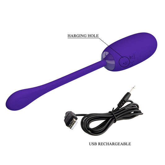 PRETTY LOVE - HUEVO VIBRADOR RECARGABLE Y RESISTENTE AL AGUA JULIUS MORADO