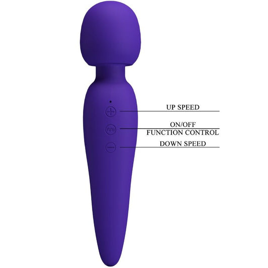 PRETTY LOVE - MASAJEADOR MEREDITH 12 MODOS DE VIBRACIÓN MORADO