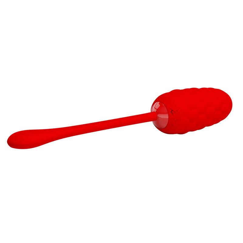 PRETTY LOVE - ŒUF VIBRANT À LA TEXTURE MARINE ROUGE RECHARGEABLE