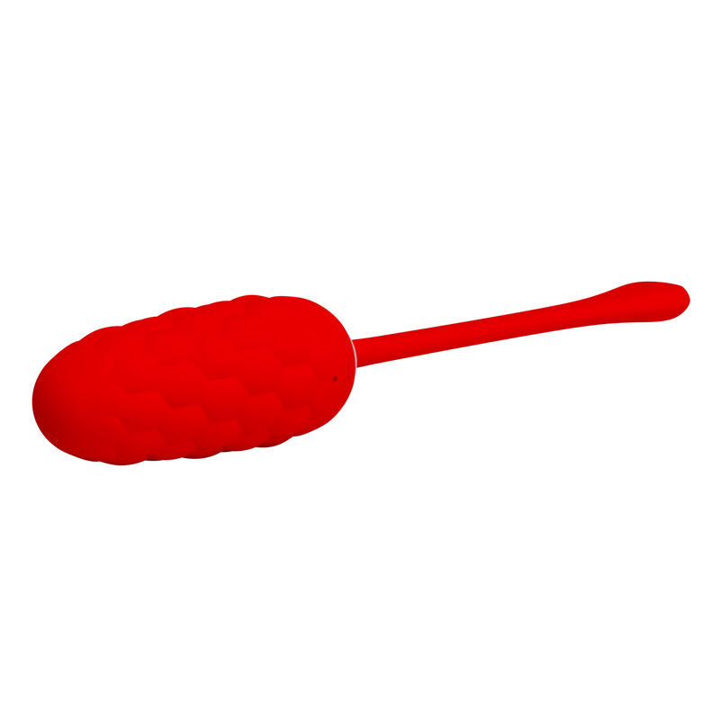 PRETTY LOVE - ŒUF VIBRANT À LA TEXTURE MARINE ROUGE RECHARGEABLE