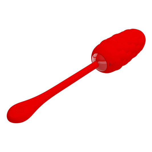 PRETTY LOVE - HUEVO VIBRADOR CON TEXTURA MARINA RECARGABLE ROJA