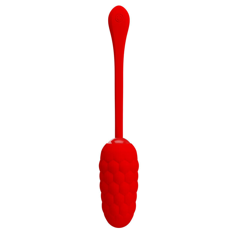 PRETTY LOVE - ŒUF VIBRANT À LA TEXTURE MARINE ROUGE RECHARGEABLE