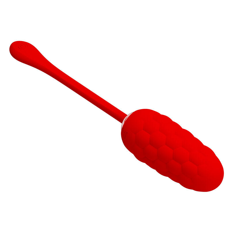 PRETTY LOVE - ŒUF VIBRANT À LA TEXTURE MARINE ROUGE RECHARGEABLE