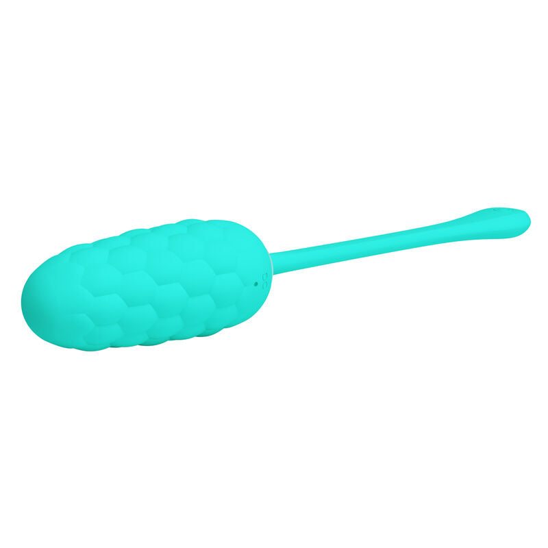 PRETTY LOVE - ŒUF VIBRANT À LA TEXTURE MARINE RECHARGEABLE VERT AQUA