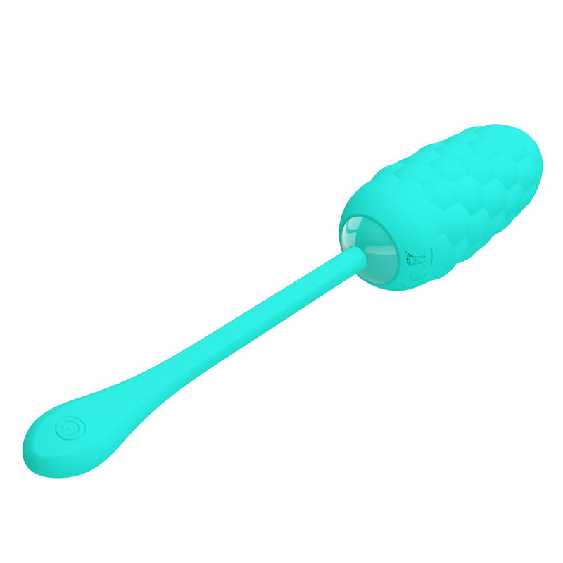 PRETTY LOVE - ŒUF VIBRANT À LA TEXTURE MARINE RECHARGEABLE VERT AQUA