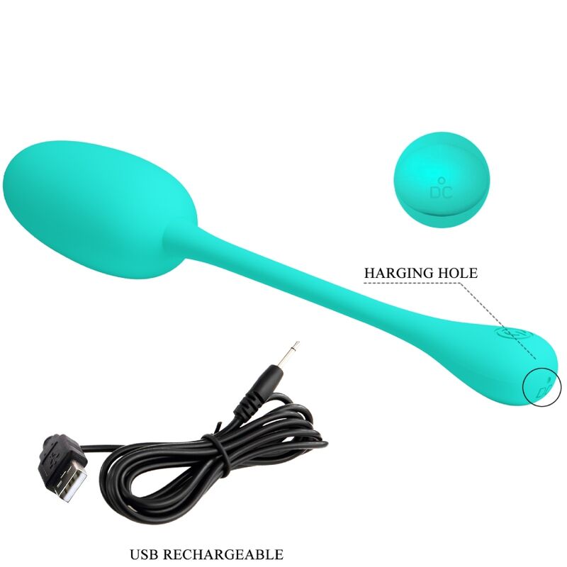 PRETTY LOVE - ŒUF VIBRANT RECHARGEABLE KNUCKER WATER GREEN